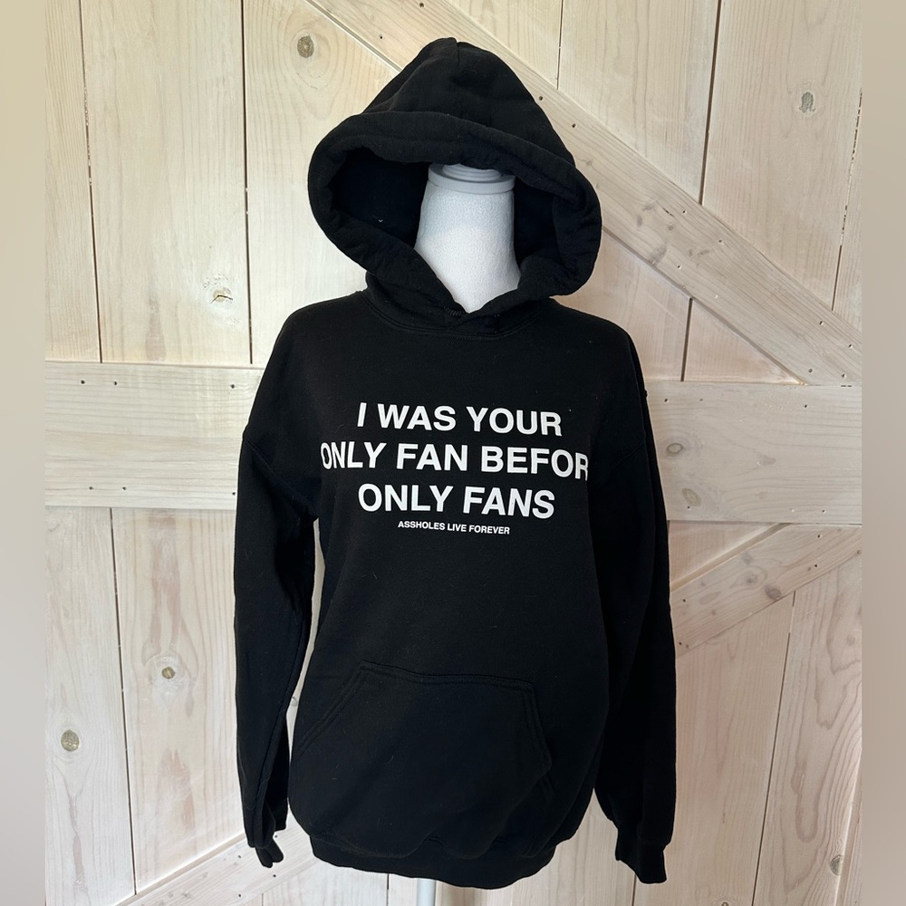 Assholes Live Forever Black Hoodie Size Small